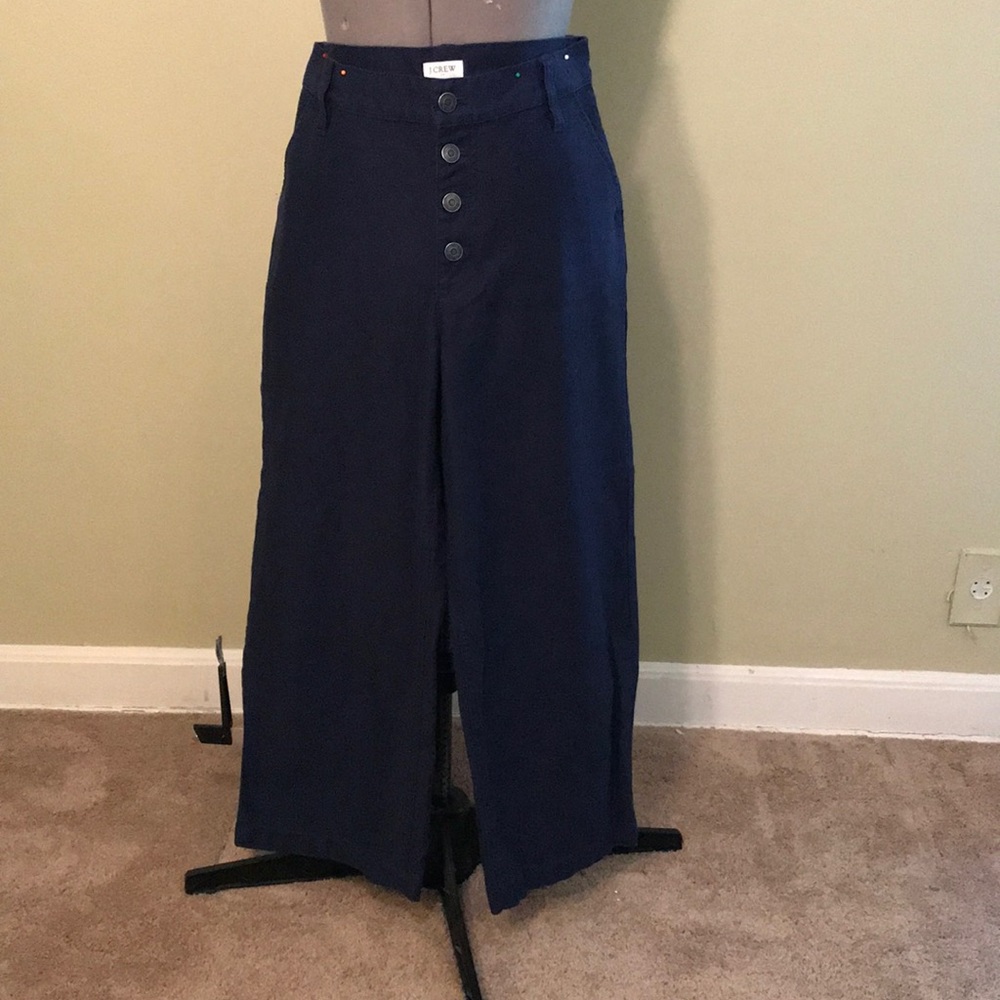 J. Crew wide leg navy pant